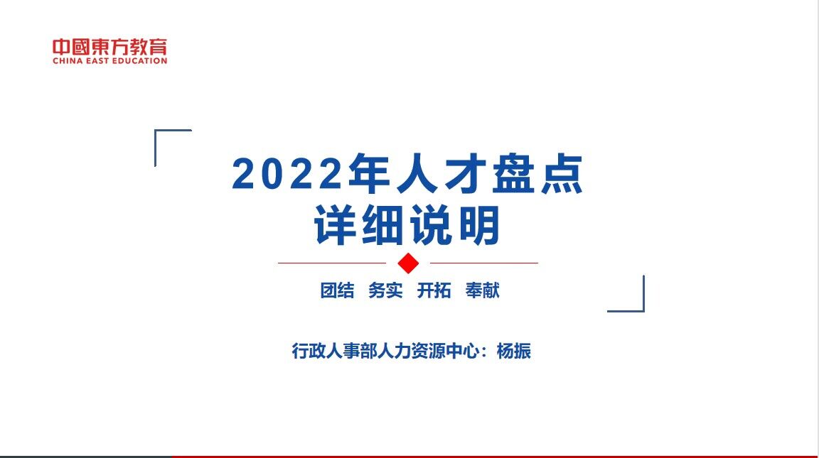 2022年人才盘点详细说明